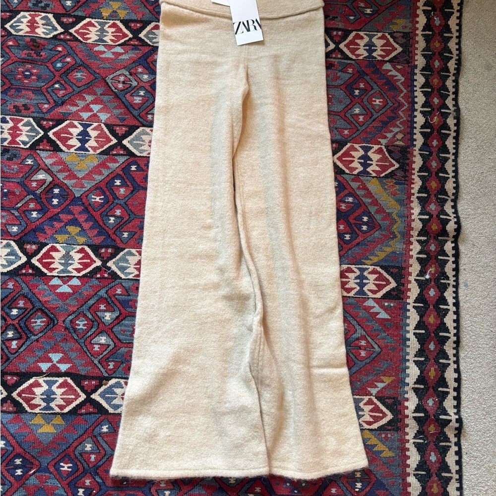 Knit white cream Zara pants